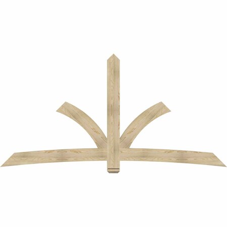 Ekena Millwork Davenport Rough Sawn Timber Gable Bracket, Douglas Fir, 108"W x 54"H x 2"D x 6"F, 12/12 Pitch GBW108X54X0206DAV00RDF